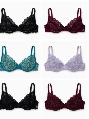 Savage X Fenty — Lace balconette Bra Bundle/Set of 6 — all 34C !!